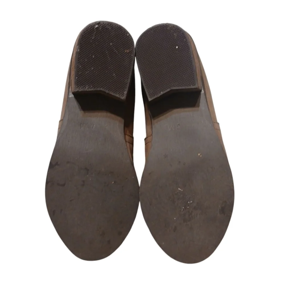J & M Men's Tan Leather Slip-On Loafers size 9.5
